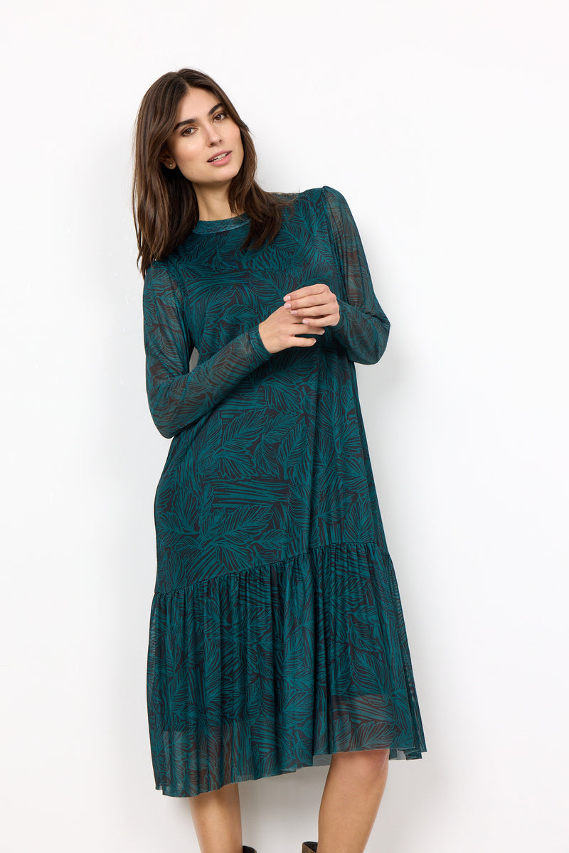 Soya Concept Hera High Neck Velvet Dress - Fishers