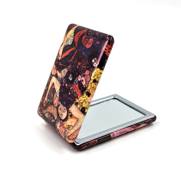 Klimt artist print rectangle compact mirror