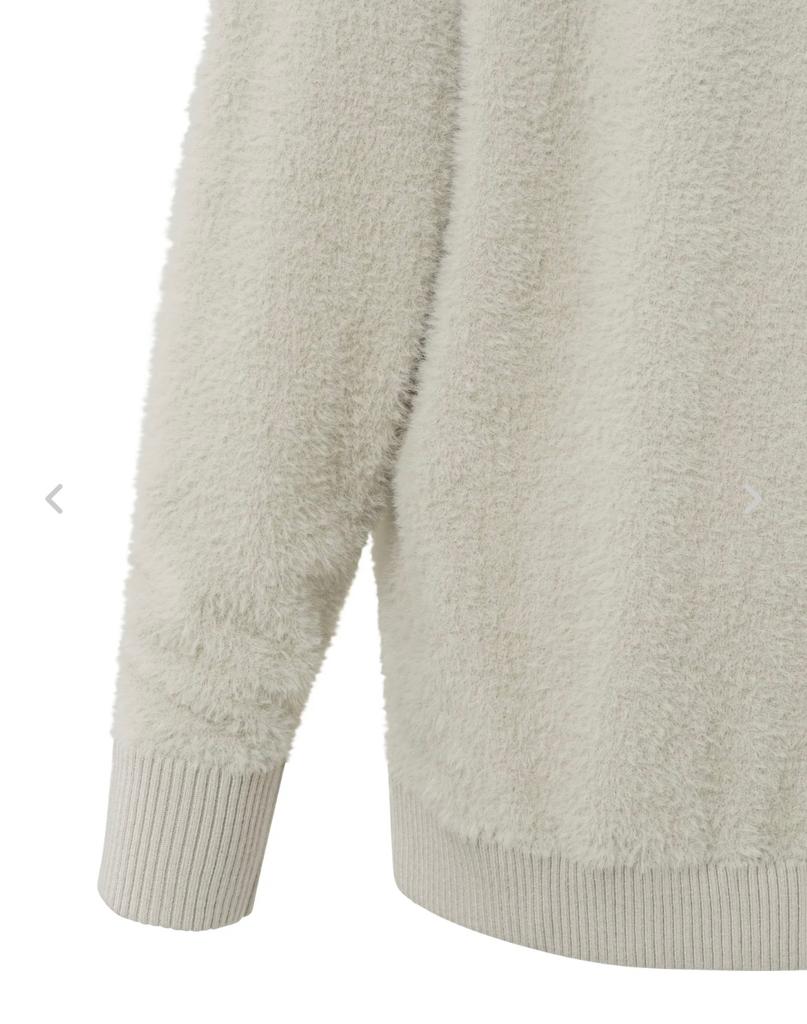 YAYA Fluffy V-Neck Sweater