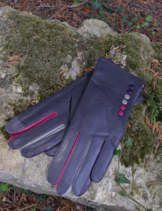 Leather Multi-Button Gloves