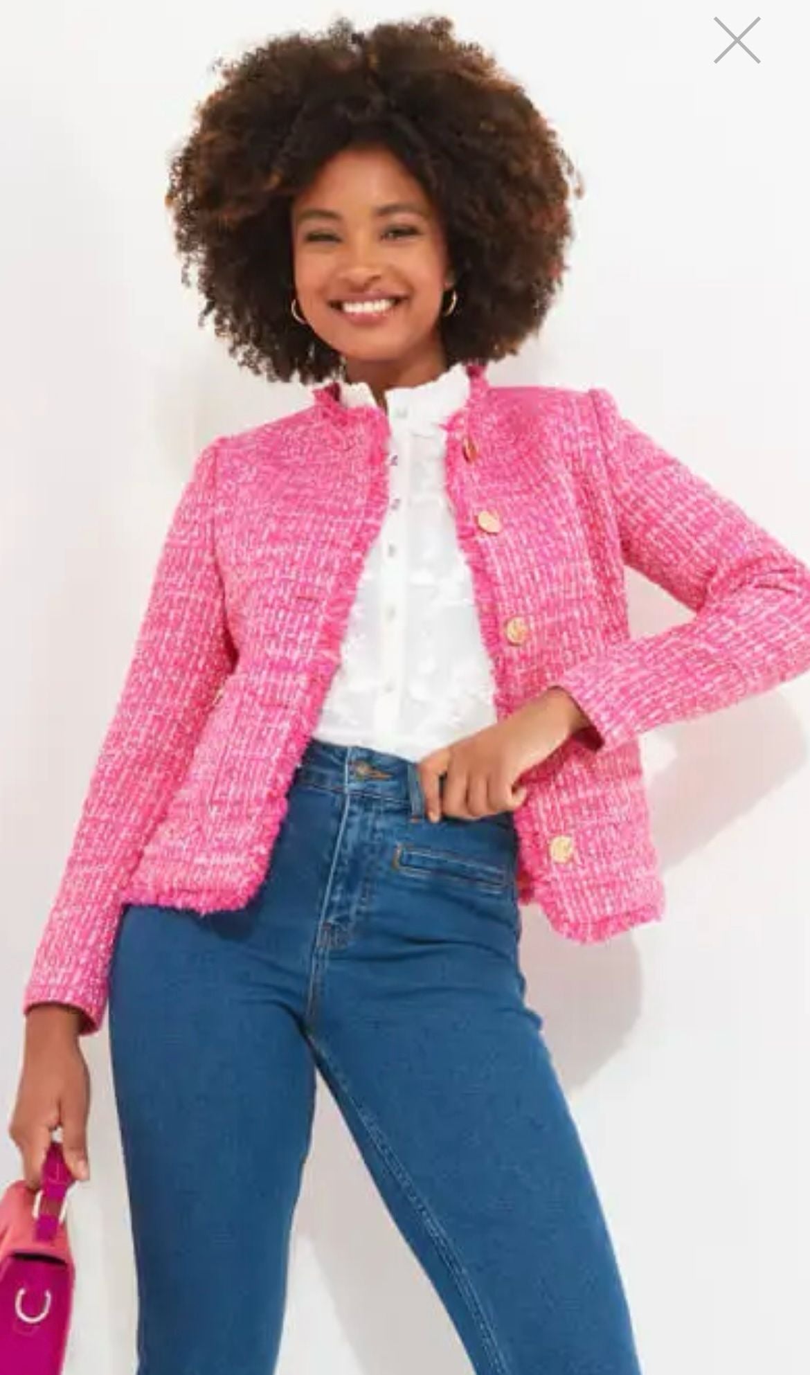 Rose Button Pink Jacket