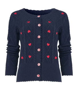 Heart Embroidered Cardigan