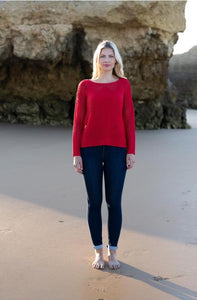 Marble Lightweight Red Sweater