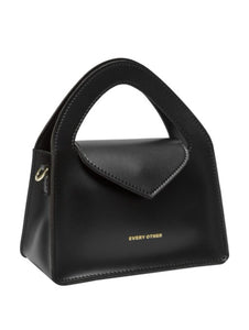 Black Small Clutch Bag with Detachable Strap