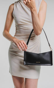 Black Clutch with removable strap
