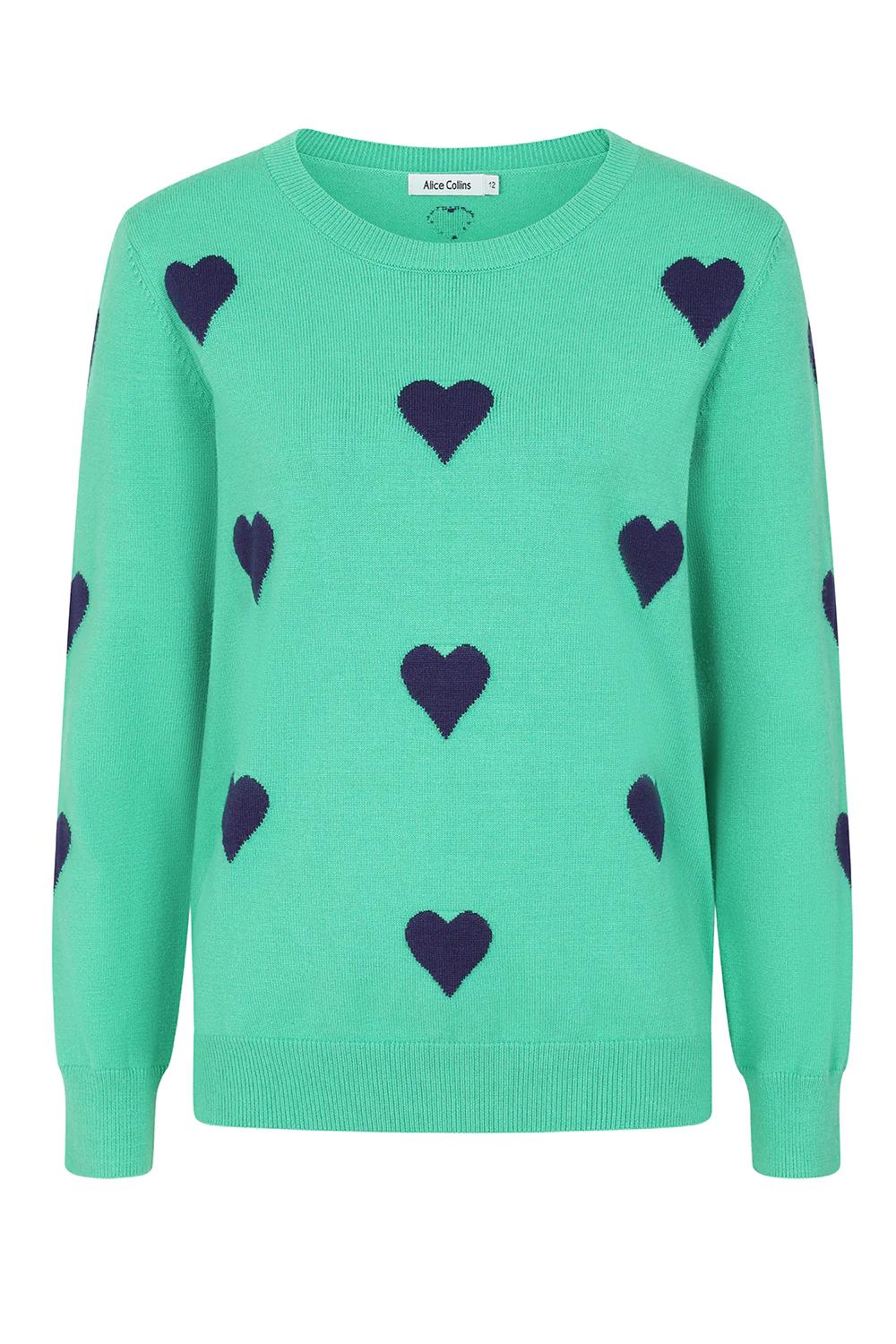 Green Heart Sweater