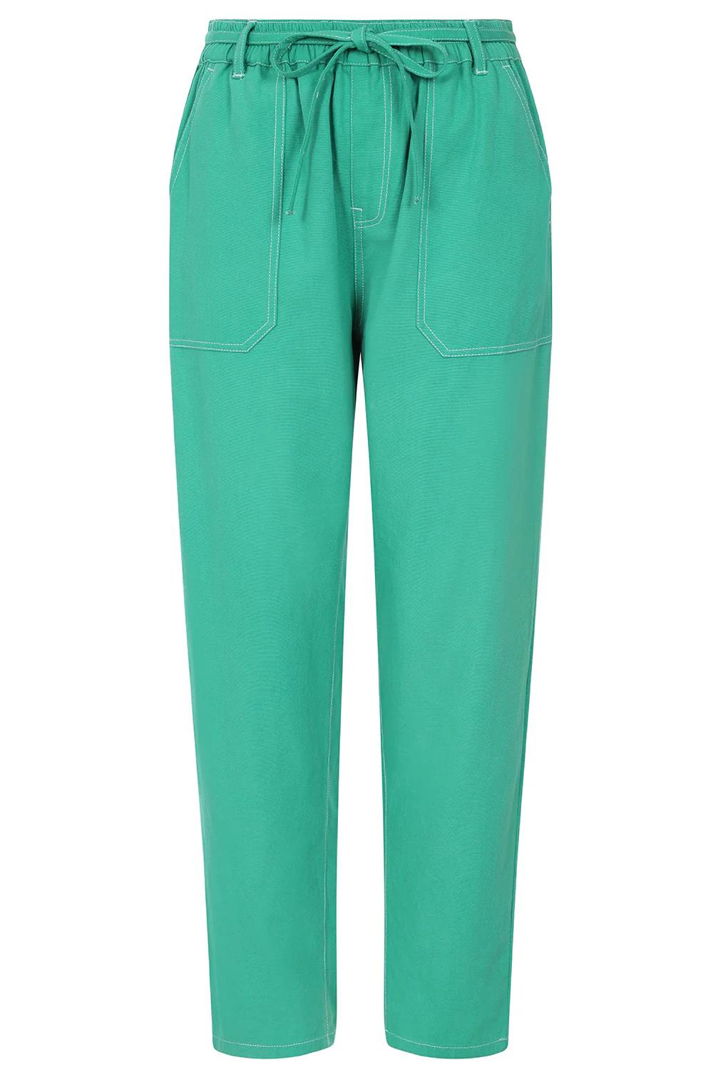 Green Draw String Trousers