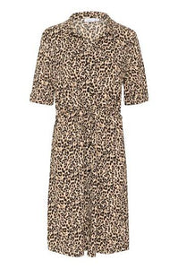 Valda Dress - Black Leopard Print