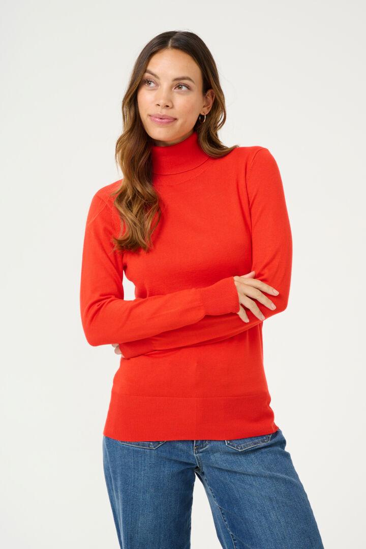 Asrid Roll Neck - Fiery Red