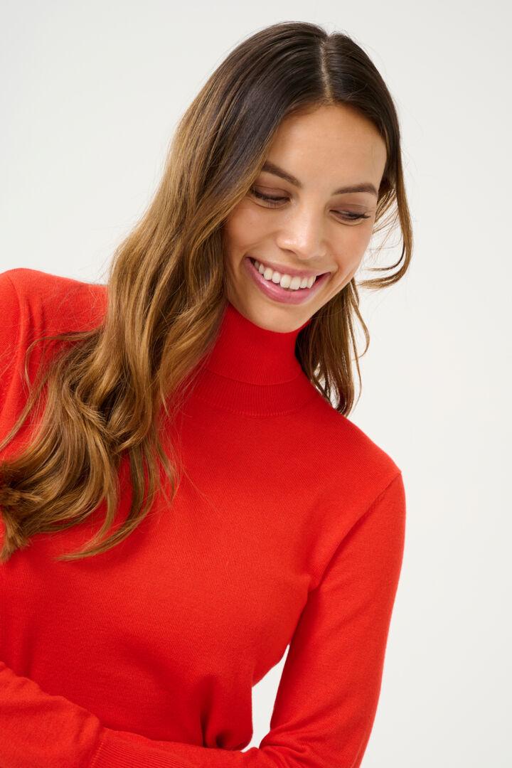 Asrid Roll Neck - Fiery Red