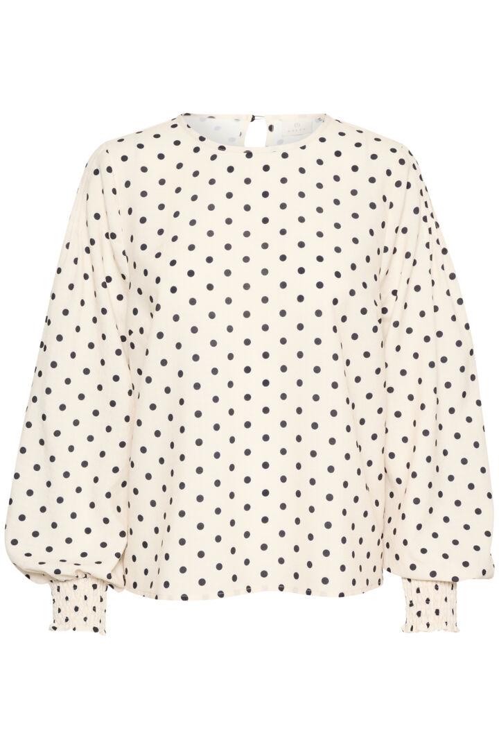 KAoscarna Blouse - Chalk/Black Dot