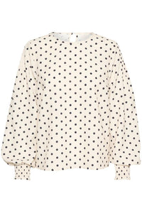 KAoscarna Blouse - Chalk/Black Dot