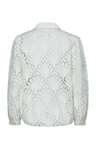 Long Sleeve Broderie-Anglaise Blouse